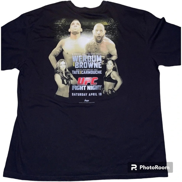 UFC On Fox Fight Night 11 Orlando Werdum Vs Browne T-Shirt Men’s Size XXL - Picture 3 of 10